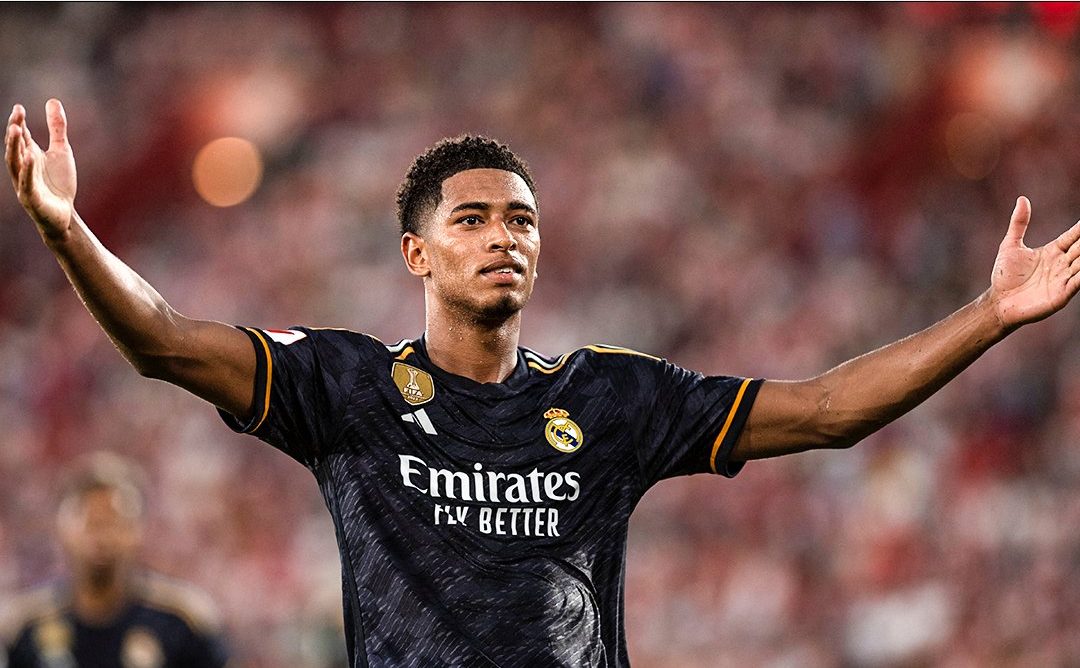 Jude Bellingham ăn mừng bàn thắng cho Real Madrid