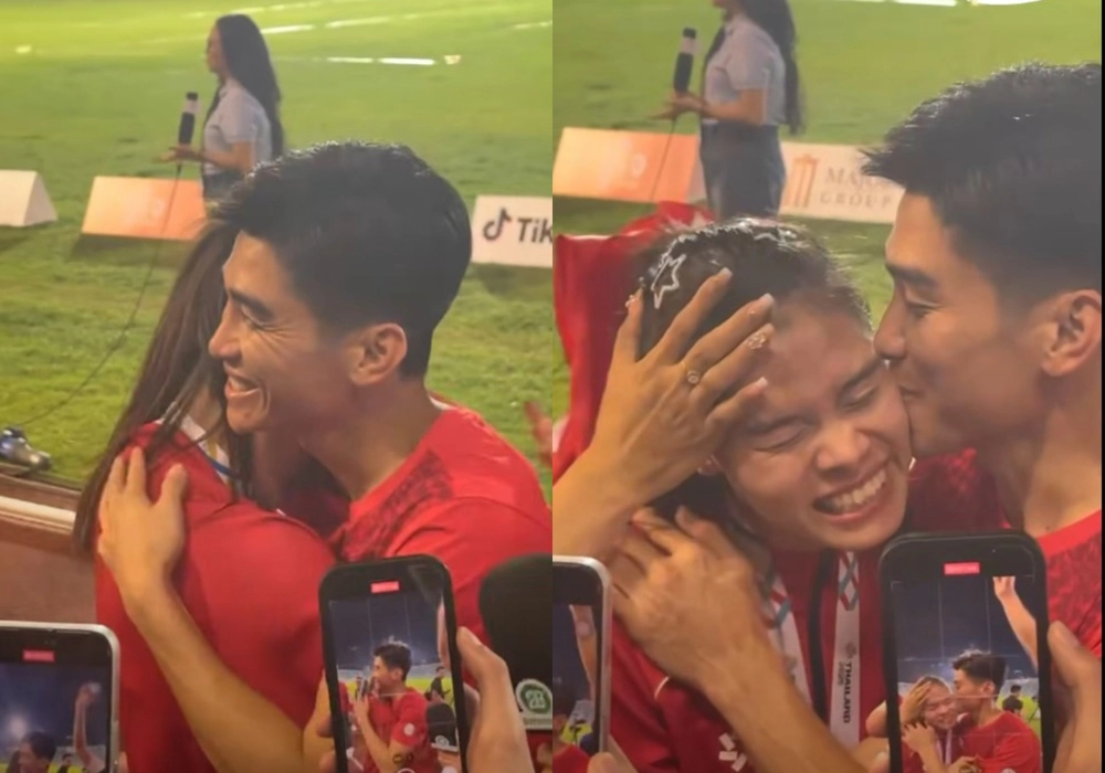 Sao điền kinh Nguyễn Thị Ngọc gây sốt với khoảnh khắc ngọt ngào bên chồng sau khi phá kỷ lục SEA Games