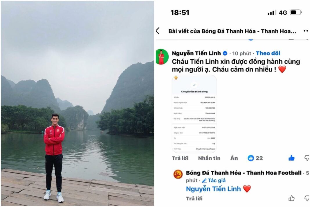 Tết Đến Xuân Về, Tiến Linh “Rút Hầu Bao” 50 Triệu Đồng Cứu Đội Bóng Thanh Hóa Giữa “Bão” Khủng Hoảng!